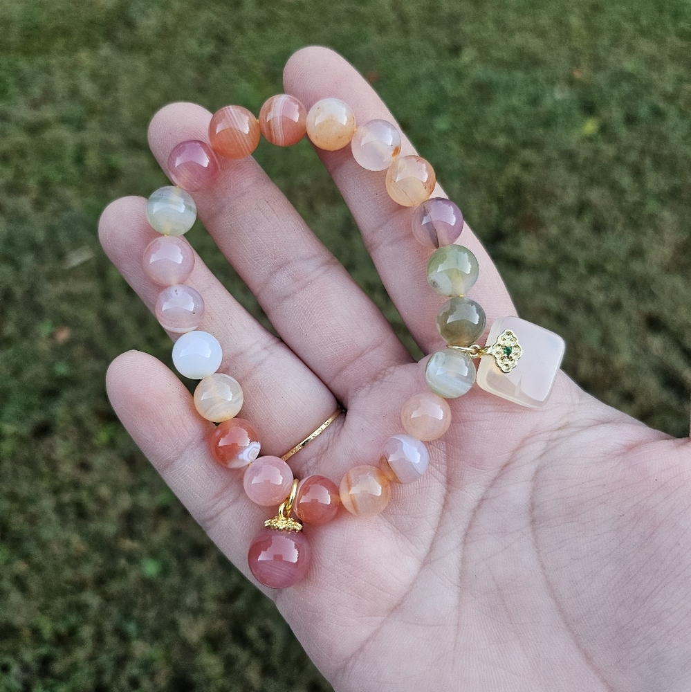 yanyuan agate bracelet diy with charm